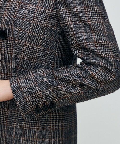 TOMORROWLAND / トゥモローランド テーラードジャケット | SILK AIR GLEN CHECK ダブルブレストジャケット | 詳細7