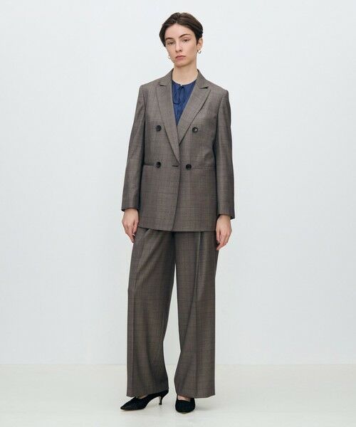 TOMORROWLAND / トゥモローランド テーラードジャケット | 365 GLEN CHECK ダブルブレストジャケット | 詳細1