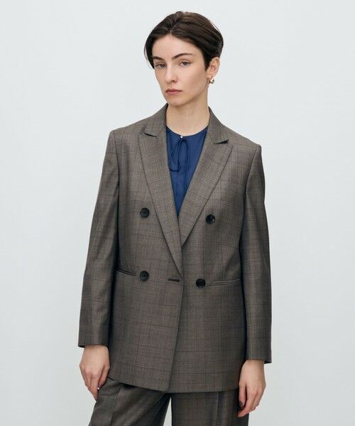 TOMORROWLAND / トゥモローランド テーラードジャケット | 365 GLEN CHECK ダブルブレストジャケット | 詳細2