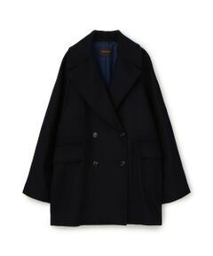美品✨Bukta バクタ　ウール　ピーコート　ダブルショートコート　ネイビー 美品✨Bukta バクタ ウール ピーコート ダブルショートコート