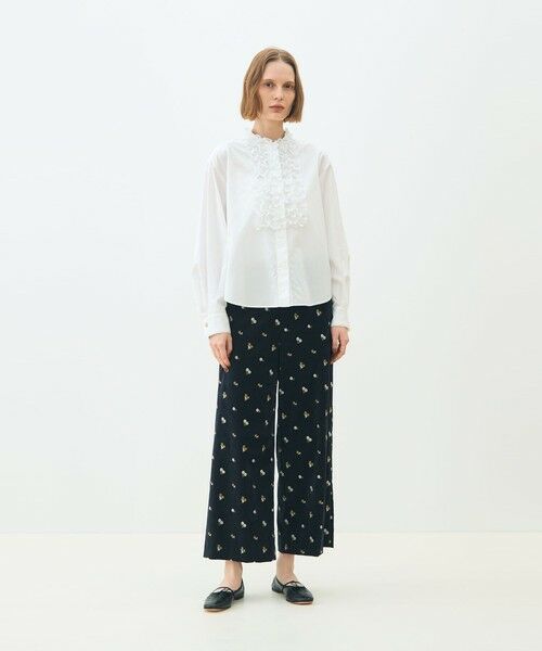 TOMORROWLAND / トゥモローランド シャツ・ブラウス（半袖以外） | ホワイトコンビネーション ラッフルブラウス | 詳細1