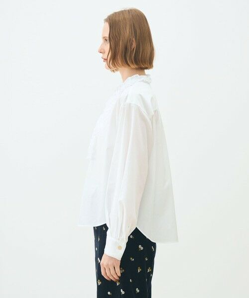 TOMORROWLAND / トゥモローランド シャツ・ブラウス（半袖以外） | ホワイトコンビネーション ラッフルブラウス | 詳細3