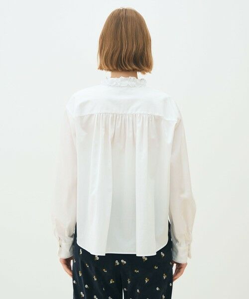 TOMORROWLAND / トゥモローランド シャツ・ブラウス（半袖以外） | ホワイトコンビネーション ラッフルブラウス | 詳細4
