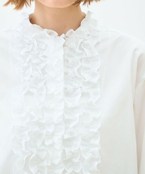 TOMORROWLAND / トゥモローランド シャツ・ブラウス（半袖以外） | ホワイトコンビネーション ラッフルブラウス | 詳細5