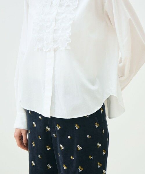 TOMORROWLAND / トゥモローランド シャツ・ブラウス（半袖以外） | ホワイトコンビネーション ラッフルブラウス | 詳細7