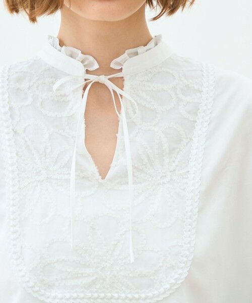 TOMORROWLAND / トゥモローランド シャツ・ブラウス(半袖以外) | ホワイトコンビネーション ボザムチュニックブラウス | 詳細5