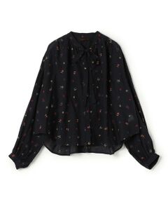 TOMORROWLAND / トゥモローランド シャツ・ブラウス（半袖以外） | フルーロンエンブロイダリー ボウタイブラウス
