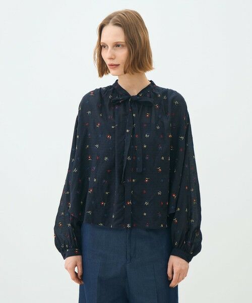 TOMORROWLAND / トゥモローランド シャツ・ブラウス（半袖以外） | フルーロンエンブロイダリー ボウタイブラウス | 詳細2