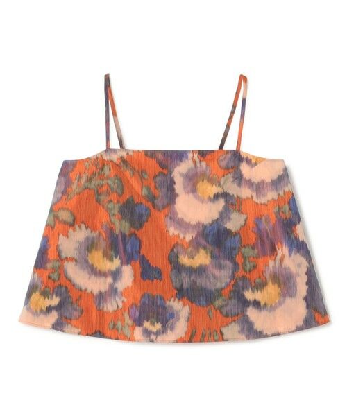 TOMORROWLAND / トゥモローランド その他トップス | ヴァーミリオンプリント トラペーズキャミソール(28 オレンジ系)