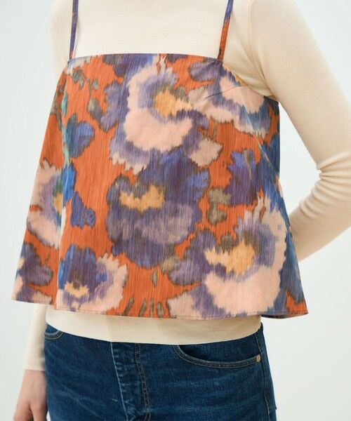 TOMORROWLAND / トゥモローランド その他トップス | ヴァーミリオンプリント トラペーズキャミソール | 詳細8