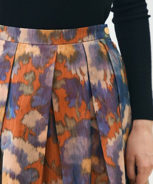 TOMORROWLAND / トゥモローランド ロング・マキシ丈スカート | ヴァーミリオンプリント タックスイングスカート | 詳細5