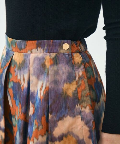 TOMORROWLAND / トゥモローランド ロング・マキシ丈スカート | ヴァーミリオンプリント タックスイングスカート | 詳細7