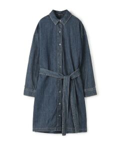 TOMORROWLAND / トゥモローランド ミニ丈・ひざ丈ワンピース | コットンデニム ベルテッドシャツワンピース WCID6947