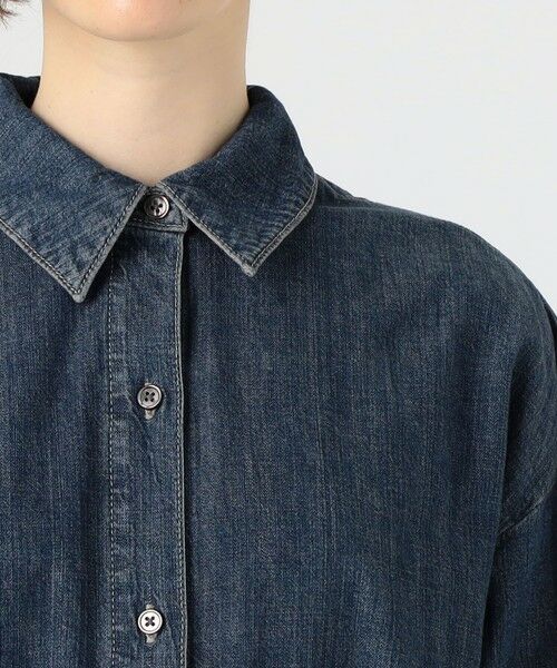 TOMORROWLAND / トゥモローランド ミニ丈・ひざ丈ワンピース | コットンデニム ベルテッドシャツワンピース WCID6947 | 詳細4