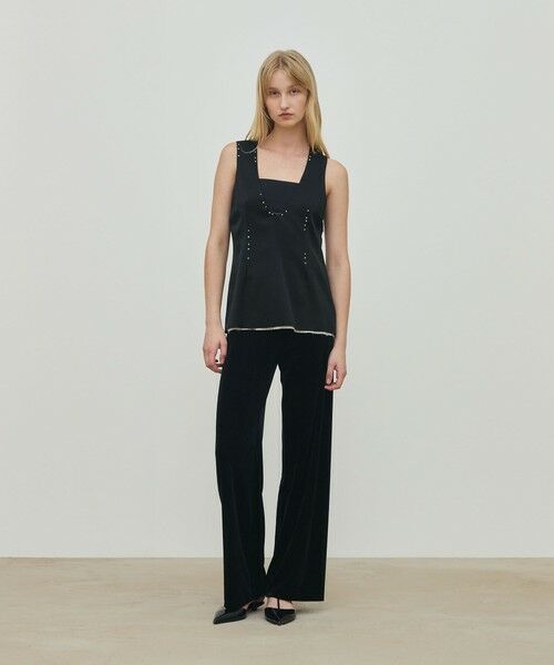 TOMORROWLAND / トゥモローランド シャツ・ブラウス | レーヨンサテン ノースリーブトップス | 詳細1