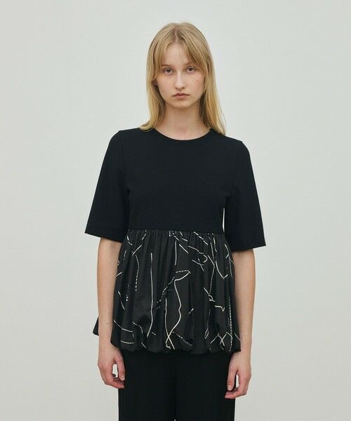 TOMORROWLAND / トゥモローランド シャツ・ブラウス | コードステッチプリント コンビバルーンプルオーバー | 詳細2