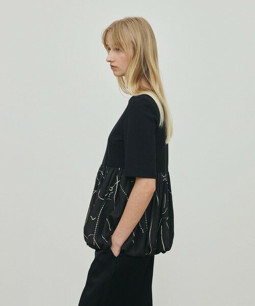 TOMORROWLAND / トゥモローランド シャツ・ブラウス | コードステッチプリント コンビバルーンプルオーバー | 詳細3