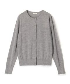 TOMORROWLAND / トゥモローランド カーディガン・ボレロ | ウーステッドウール クルーネックカーディガン