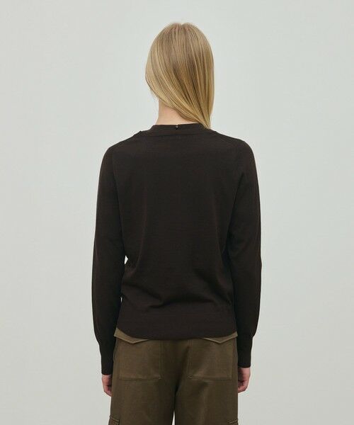 TOMORROWLAND / トゥモローランド カーディガン・ボレロ | ウーステッドウール クルーネックカーディガン | 詳細4