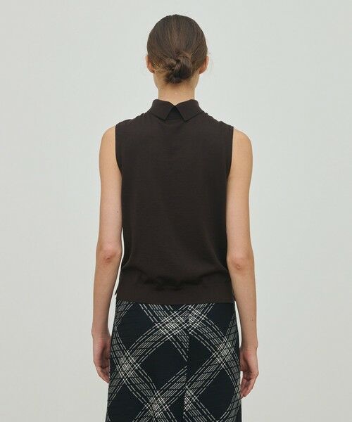 TOMORROWLAND / トゥモローランド ニット・セーター | ウーステッドウール ノースリーブプルオーバー | 詳細4