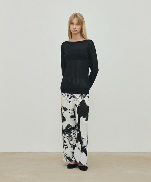 TOMORROWLAND / トゥモローランド ニット・セーター | マットレーヨン ボートネックプルオーバー | 詳細1