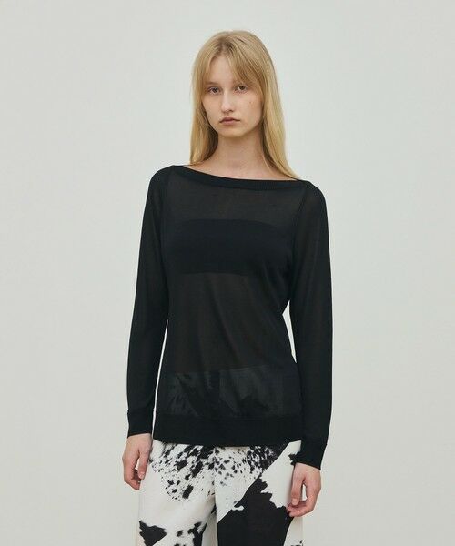 TOMORROWLAND / トゥモローランド ニット・セーター | マットレーヨン ボートネックプルオーバー | 詳細2