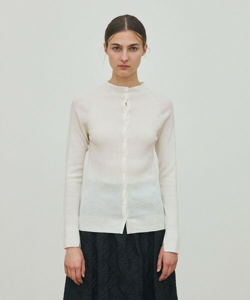 TOMORROWLAND / トゥモローランド カーディガン・ボレロ | ウーステッドウールファインリブ ビルドネックカーディガン | 詳細2