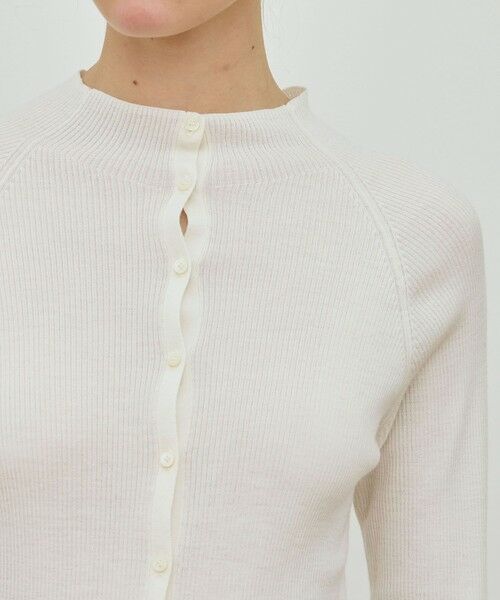 TOMORROWLAND / トゥモローランド カーディガン・ボレロ | ウーステッドウールファインリブ ビルドネックカーディガン | 詳細5