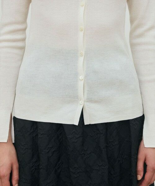 TOMORROWLAND / トゥモローランド カーディガン・ボレロ | ウーステッドウールファインリブ ビルドネックカーディガン | 詳細7