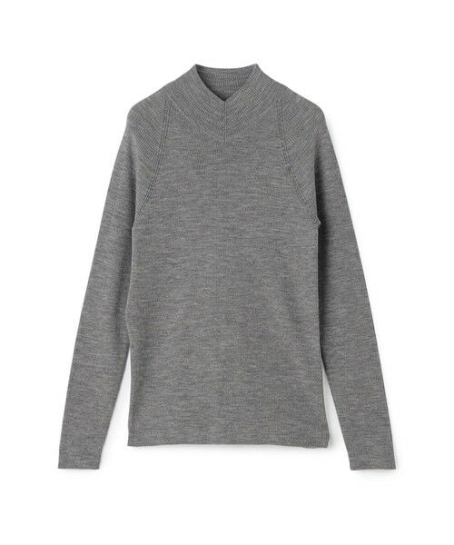 TOMORROWLAND / トゥモローランド ニット・セーター | ウーステッドウールファインリブ Vネックプルオーバー(13 ライトグレー)