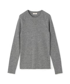 TOMORROWLAND / トゥモローランド ニット・セーター | ウーステッドウールファインリブ クルーネックプルオーバー