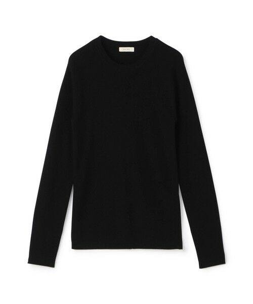 TOMORROWLAND / トゥモローランド ニット・セーター | ウーステッドウールファインリブ クルーネックプルオーバー(19 ブラック)