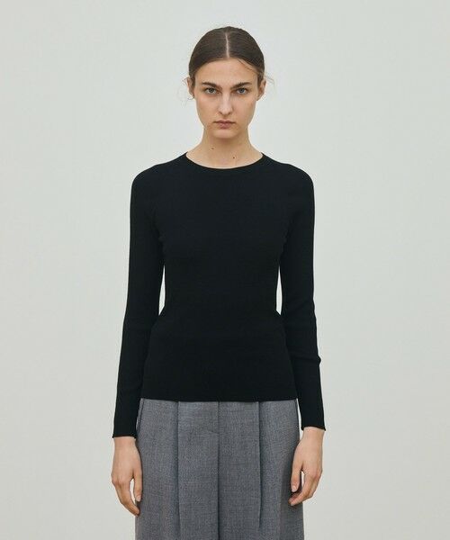 TOMORROWLAND / トゥモローランド ニット・セーター | ウーステッドウールファインリブ クルーネックプルオーバー | 詳細2