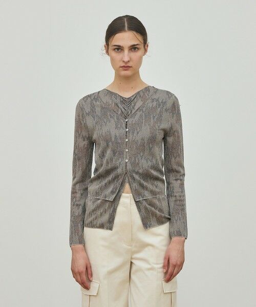 TOMORROWLAND / トゥモローランド カーディガン・ボレロ | ソフトラメジャカード Vネックカーディガン | 詳細3