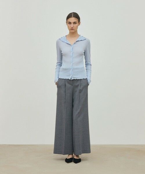 TOMORROWLAND / トゥモローランド カーディガン・ボレロ | コットンジャージー ビルドネックカーディガン | 詳細1