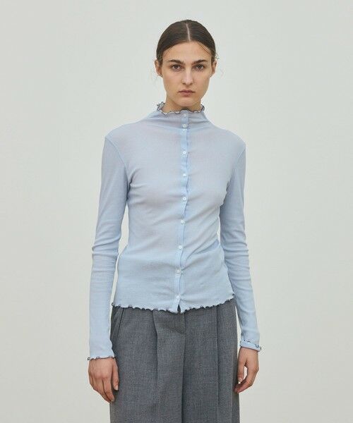 TOMORROWLAND / トゥモローランド カーディガン・ボレロ | コットンジャージー ビルドネックカーディガン | 詳細2