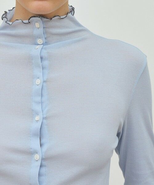 TOMORROWLAND / トゥモローランド カーディガン・ボレロ | コットンジャージー ビルドネックカーディガン | 詳細5