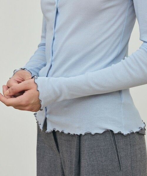 TOMORROWLAND / トゥモローランド カーディガン・ボレロ | コットンジャージー ビルドネックカーディガン | 詳細6