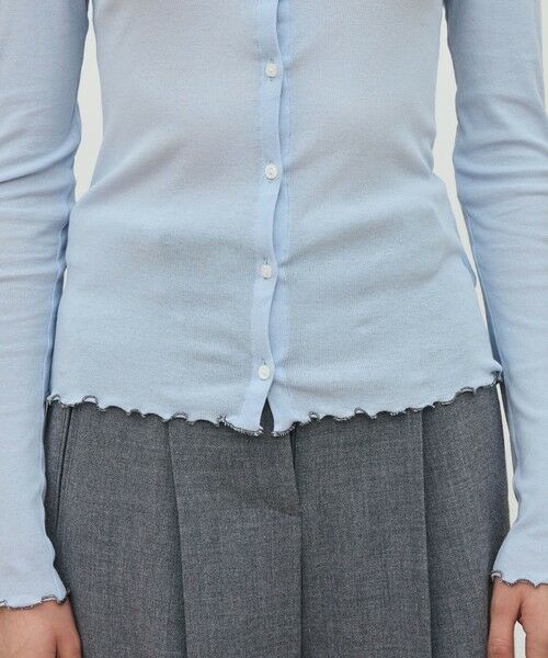 TOMORROWLAND / トゥモローランド カーディガン・ボレロ | コットンジャージー ビルドネックカーディガン | 詳細7