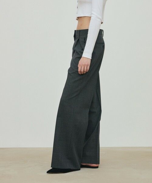 TOMORROWLAND / トゥモローランド スラックス・ドレスパンツ | ソフトウールオックスフォード ワンタックパンツ | 詳細3