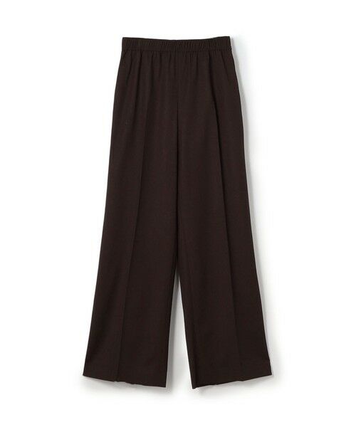 TOMORROWLAND / トゥモローランド その他パンツ | ハイツイストギャバジン イージーストレートパンツ(49 ダークブラウン)