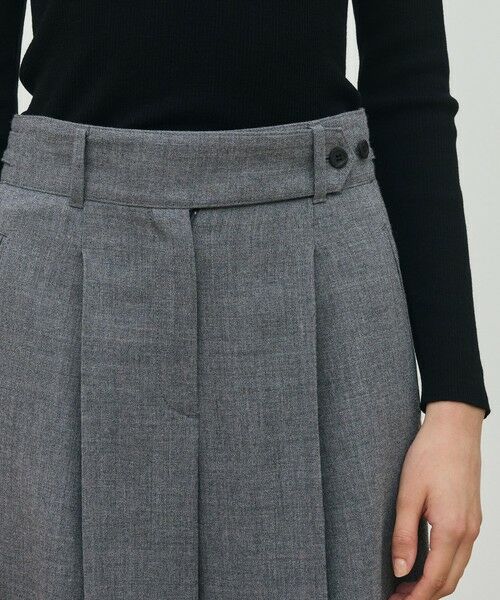 TOMORROWLAND / トゥモローランド スラックス・ドレスパンツ | ウールジョーゼット タックワイドパンツ | 詳細6