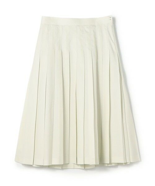 TOMORROWLAND / トゥモローランド ミニ・ひざ丈スカート | スビンコットンツイル プリーツスカート(51 ライトグリーン)