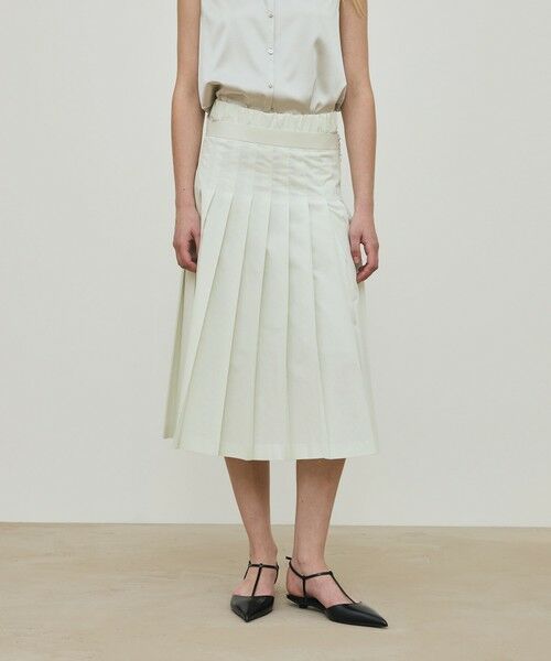 TOMORROWLAND / トゥモローランド ミニ・ひざ丈スカート | スビンコットンツイル プリーツスカート | 詳細2