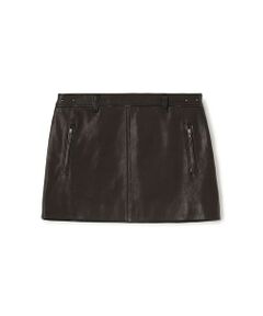 TOMORROWLAND / トゥモローランド ミニ・ひざ丈スカート | ヴィンテージレザー ローライズミニスカート