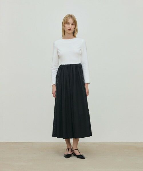 TOMORROWLAND / トゥモローランド ロング・マキシ丈ワンピース | コットンタイプライター コンビコクーンワンピース | 詳細1