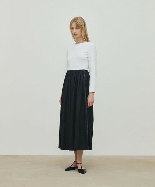 TOMORROWLAND / トゥモローランド ロング・マキシ丈ワンピース | コットンタイプライター コンビコクーンワンピース | 詳細2