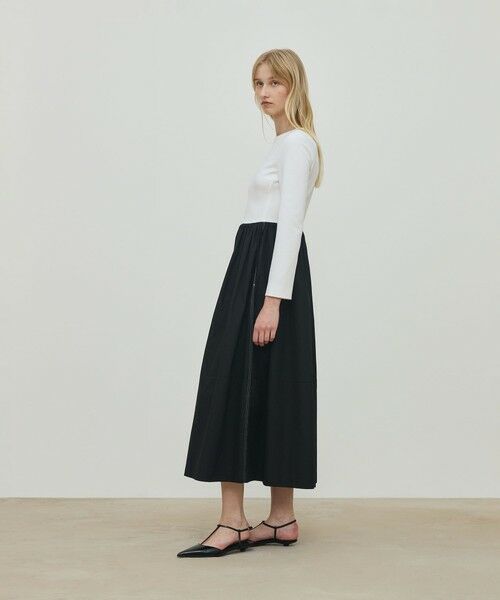 TOMORROWLAND / トゥモローランド ロング・マキシ丈ワンピース | コットンタイプライター コンビコクーンワンピース | 詳細3