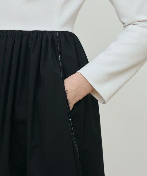 TOMORROWLAND / トゥモローランド ロング・マキシ丈ワンピース | コットンタイプライター コンビコクーンワンピース | 詳細7