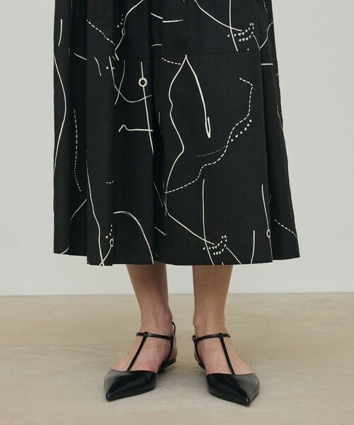 TOMORROWLAND / トゥモローランド ロング・マキシ丈ワンピース | コードステッチプリント コンビコクーンワンピース | 詳細8